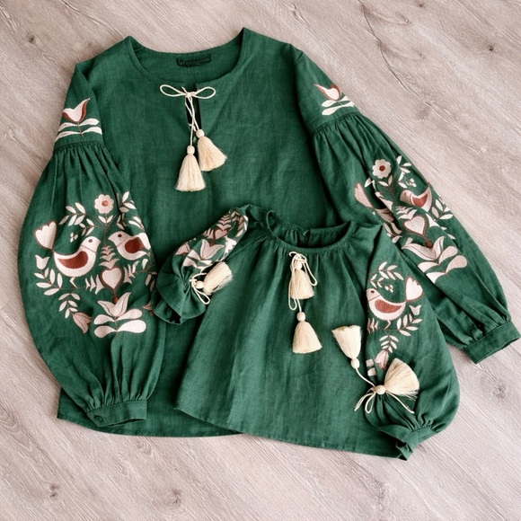 Tops - Ukrainian embroidery shirts for mama & daughter